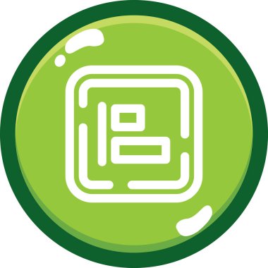 Yeşil bir pulun vektör illüstrasyonu