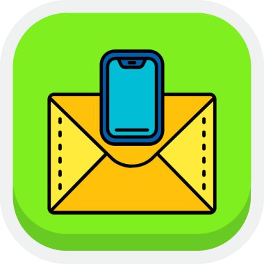 E- posta simgesinin vektör illüstrasyonu