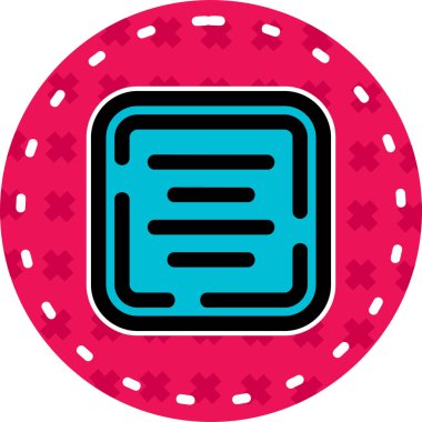 Bir bilet simgesinin vektör illüstrasyonu,