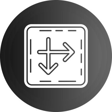 Modern b 'nin vektör illüstrasyonunda okun eksik simgesi