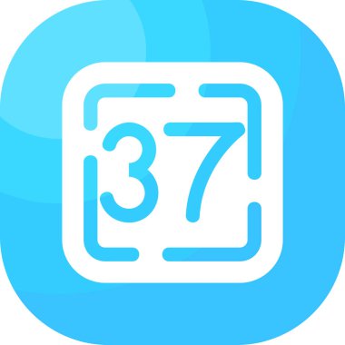 Moda stili izole edilmiş arkaplanda 7 numaralı simge