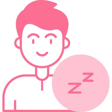 Uyuyan Adam modern simgesi, vektör illüstrasyonu