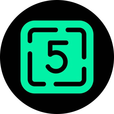 5 numaralı vektör simgesi