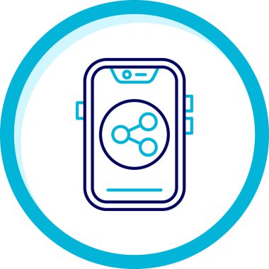 Akıllı telefon modern simgesinin vektör çizimi