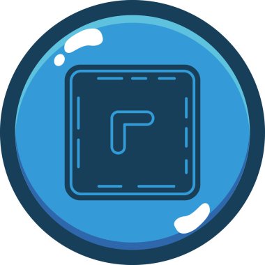 Tek bir izole simgenin vektör illüstrasyonu