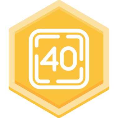 3 numaralı düz renk vektör simgesi