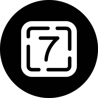 Moda stili izole edilmiş arkaplanda 7 numaralı simge
