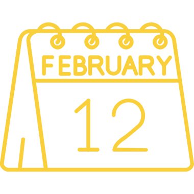 Bir günlük takvimde 12 Şubat tarihi