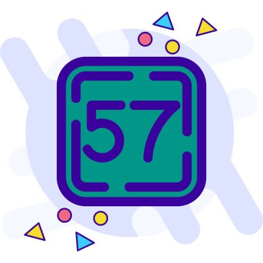 5 numaralı simge vektör illüstrasyonu