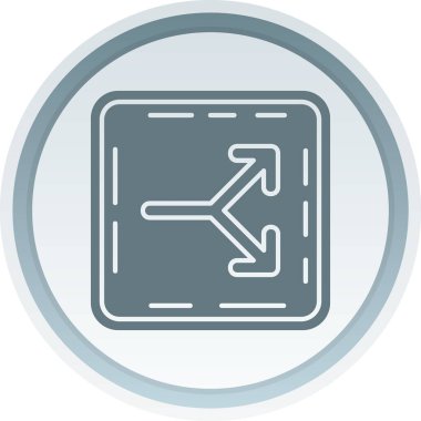 Benzersiz yön vektör çizgisi simgesi