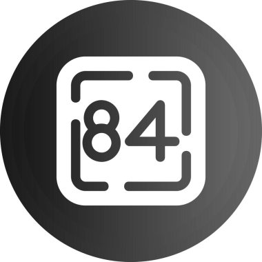 Modern b 'nin vektör çizimi 6-6 ikonundan yoksun