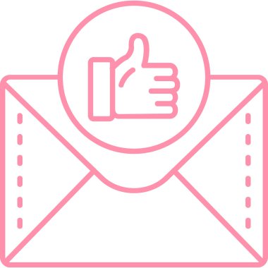 Zarf simgesinin vektör illüstrasyonu