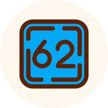 Düz stilde yedi numaralı simge.