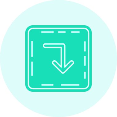 Bir ok simgesinin vektör illüstrasyonu