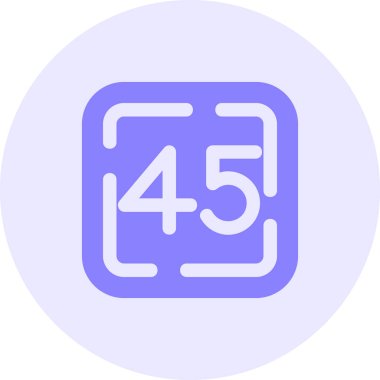 45 4 simgesi, modern vektör illüstrasyonu