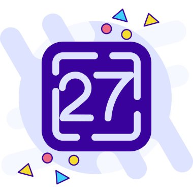 Beyaz arka planda izole edilmiş renkli kumarhane kumar makinesi simgesi. Kumarhane. Değişken rastgele dinamik şekiller. vektör illüstrasyonu