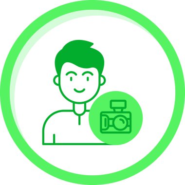 fotoğrafçı web simgesi, illüstrasyon vektörü