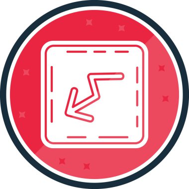 Eğilim biçimi izole edilmiş arkaplanda ok simgesi