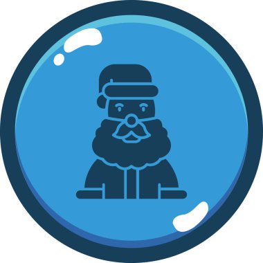 Noel Baba simgesi, basit illüstrasyon