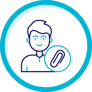 Büyüteçle insanın vektör çizimi