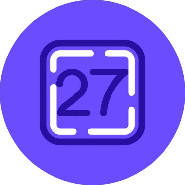 27 saat simgesi, vektör illüstrasyonu