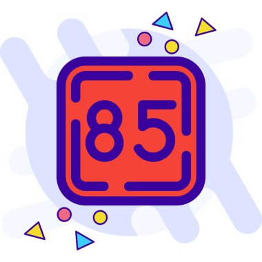 8 numaralı işaret simgesi vektörü