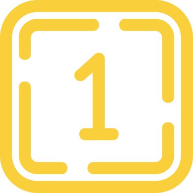 1 numaralı simge sembol tasarımı ögesi