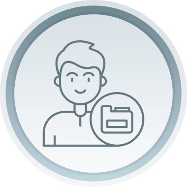 Kredi kartı ikonu olan bir iş adamı, vektör illüstrasyonu basit tasarım