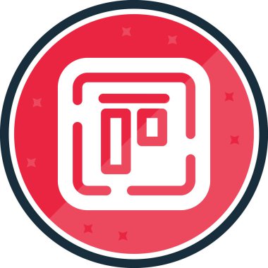 Bir kırmızı yıldız simgesinin vektör illüstrasyonu