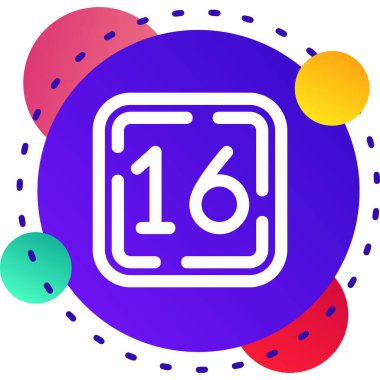 8. yıl dönümü simgesine sahip renk çizgisi takvimi beyaz arkaplanda izole edildi. Doğum günün kutlu olsun. 8 Mart. Değişken rastgele dinamik şekiller. vektör illüstrasyonu