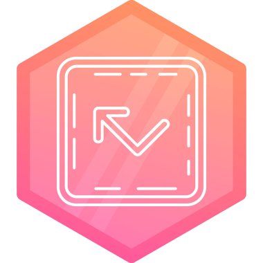 beyaz arkaplanda izole edilmiş altıgen simgesi. Altıgen düğmesi. vektör illüstrasyonu