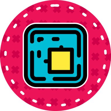 Bir kumarhane çipi simgesinin vektör çizimi