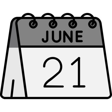 23 Haziran takvim simgesi, düz stil simgesi tasarımı. günlük takvim simgesi. vektör illüstrasyonu.