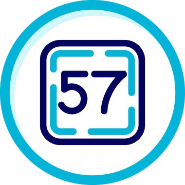 6 numara 5 vektör simgesi gösterimi