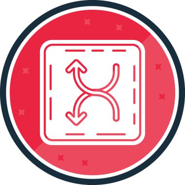 Eğilim biçimi izole edilmiş arkaplanda ok simgesi