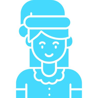 Kadın avatar. Basit tasarım