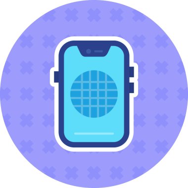 Cep telefonu simgesi, vektör illüstrasyonu