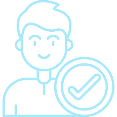 İnsan avatarı. Basit simge