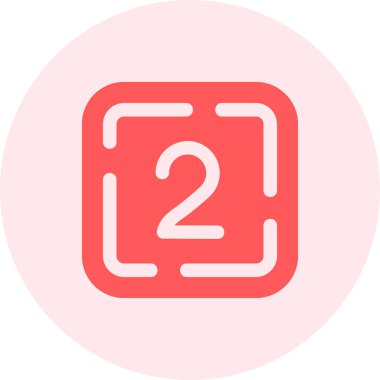 2 numara simgesi, vektör illüstrasyonu