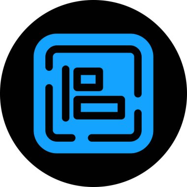 Bir dairenin tek bir simgesinin vektör çizimi