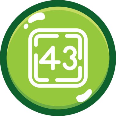 45 tarihli düz vektör simgesi