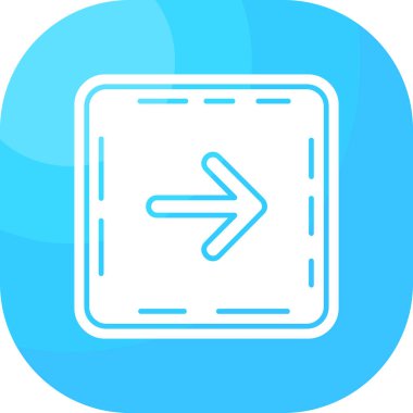 ok vektör çizgi simgesi mavi illüstrasyon