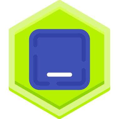 Yeşil ve mavi ikonun vektör illüstrasyonu