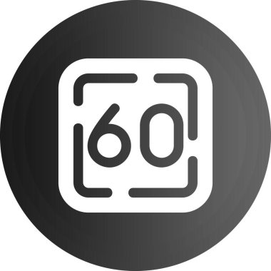 60 derece simge, basit biçim