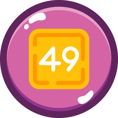 5 numara beyaz bir daire üzerinde