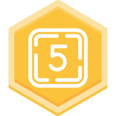 5 numaralı logo tasarım vektör şablonu