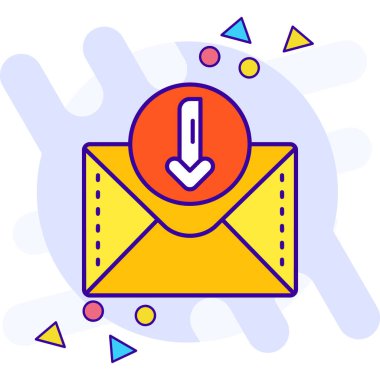 e- posta iletisi simgesi, vektör illüstrasyonu