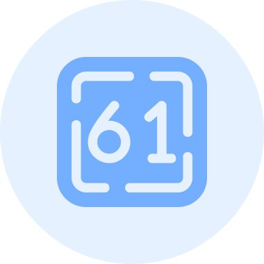 Takvim 6 gün simgesi - taslak biçimi