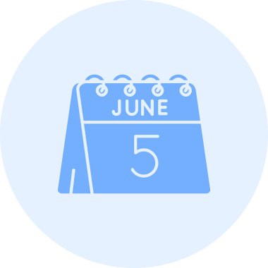 Haziran sembolü renk vektörü simgesi kolayca düzenlenebilir ya da değiştirilebilir