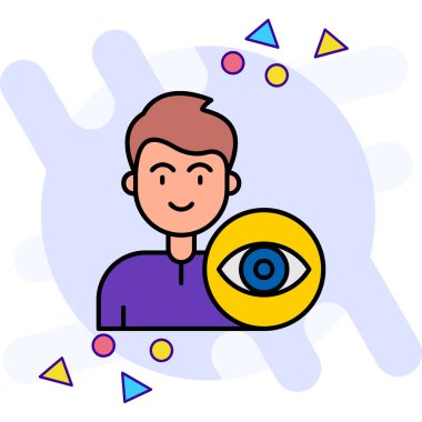 İnsan simgesi vektör illüstrasyon tasarımlı göz